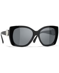 CHANEL - Geometric Frame Sunglasses - Lyst