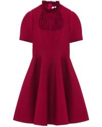 McQueen - Lace Panel Mini Dress - Lyst