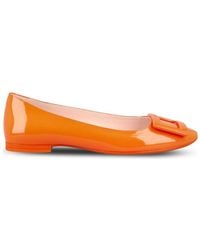 Roger Vivier - Logo Embossed Flat Shoes - Lyst