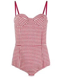 RED Valentino - Houndstooth Bodysuit - Lyst