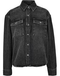 Anine Bing - Lapel Long-Sleeved Denim Jacket - Lyst