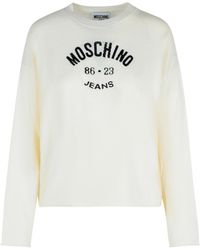 Moschino - Ivory Virgin Wool Sweater - Lyst
