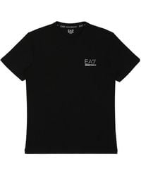 EA7 - Round Collar Logo T-Shirt - Lyst