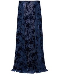 Rodarte - Cape-Effect Devoré-Velvet Gown - Lyst