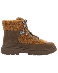 Moon Boot - Mb Combat Fleece Ankle Boots - Lyst