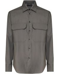 Giuliano Galiano - Flap Pocket Long-Sleeved Shirt - Lyst