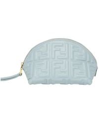 Fendi - Light Nappa Leather Pouch With Ff Motif - Lyst