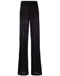ROTATE BIRGER CHRISTENSEN - Loose-Knit High-Waisted Trousers - Lyst
