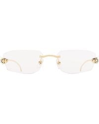 Cartier - Rectangle Frameless Glasses - Lyst