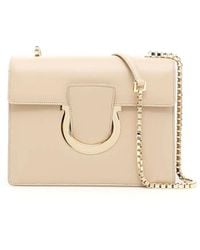 Ferragamo - Logo Buckle Shoulder Bag - Lyst