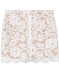 MICHAEL Michael Kors - Studded Corded Floral Lace Mini Skirt - Lyst