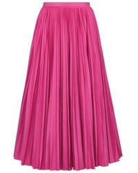 Dior - Christian Pleated Midi Skirt - Lyst