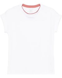Eleventy - Contrast Trim T-Shirt - Lyst