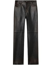 Golden Goose - Straight-Leg Leather Pants - Lyst