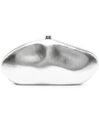 Cult Gaia - Thr Caldera Metallic-Effect Pebble Clutch Bag - Lyst