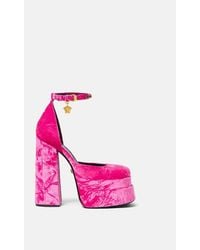 Versace - Medusa Aevitas Embellished Platform Pumps - Lyst
