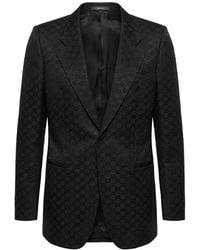 Gucci - Gg Cotton Viscose Formal Jacket - Lyst