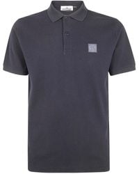 Stone Island - Logo Patch Short-Sleeved Polo Shirt - Lyst