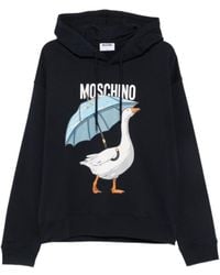 Moschino - Long-Sleeve Hooded Sweatshirt - Lyst