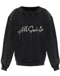 AllSaints - Crew Neck Long-Sleeved Sweatshirt - Lyst