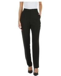 Emporio Armani - Pressed-Crease Straight Leg Trousers - Lyst