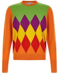 Ballantyne - Classic Diamond Crew Neck Sweater - Lyst