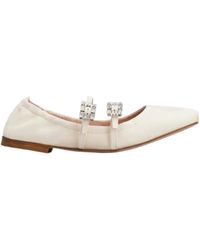 Roger Vivier - Strap Buckle Embellished Ballet Flats - Lyst