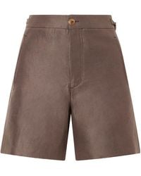 God's True Cashmere - Cropped Linen Shorts - Lyst