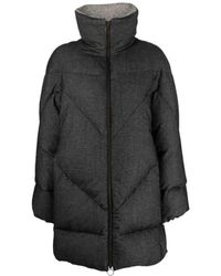 Eleventy - High Neck Quilted Coat - Lyst