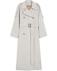 Max Mara - The Cube Double Breasted Twill Trench Coat - Lyst