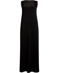 KHAITE - Sheer-Panel Maxi Dress - Lyst