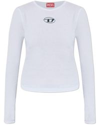 DIESEL - T-Uncutie-Long-Ls-Od Oval D Cut Out Top - Lyst