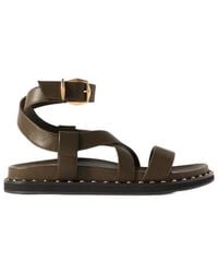 Jimmy Choo - Stud-Embellished Leather Sandals - Lyst
