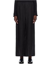 Baserange - Domond Wide-Leg Linen Trousers - Lyst