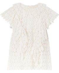 Ulla Johnson - Daevy Ruffled Cotton-Blend Lace Blouse - Lyst