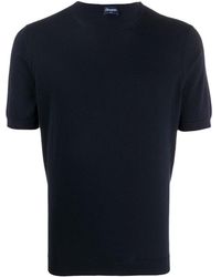 Drumohr - Short-Sleeved Crewneck Knitted Jumper - Lyst