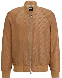 BOSS - Solid Color Casual Jacket - Lyst