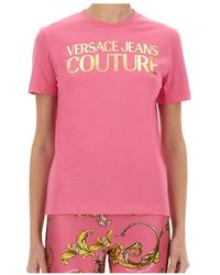Versace Jeans Couture - Couture Logo Printed Crewneck T-Shirt - Lyst