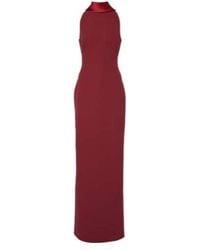 Safiyaa - Satin Trim Crepe Dress - Lyst