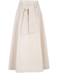 D.exterior - Tie-Waist A-Line Skirt - Lyst