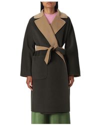 Weekend by Maxmara - Double-Sided Coat With Waist And Long Sleeves - Lyst