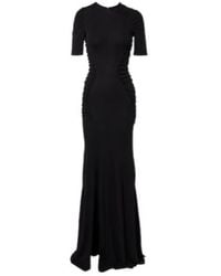 Victoria Beckham - Ruched Crêpe Jersey Maxi Dress - Lyst