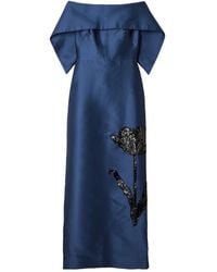 Erdem - Beaded Off The Shoulder Mikado Column Gown - Lyst
