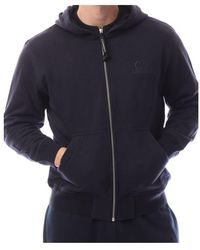 C.P. Company - Diagonal Raised Fleece Logo Full-Zip Hoodie - Lyst