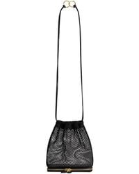 Alaïa - Alaïa Fishnet Drawstring Shoulder Bag - Lyst