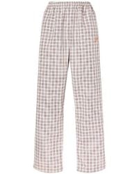 Willy Chavarria - Checked Woven Wide-Leg Pants - Lyst