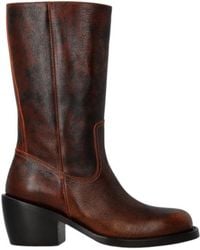Dries Van Noten - Leather Heeled Ankle Boots - Lyst