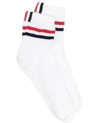 Thom Browne - Striped Rib-Knit Socks - Lyst