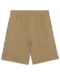 Burberry - Check Trim Bermuda Shorts - Lyst