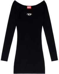 DIESEL - M-Vera Off-The-Shoulder Ribbed-Knit Dress - Lyst